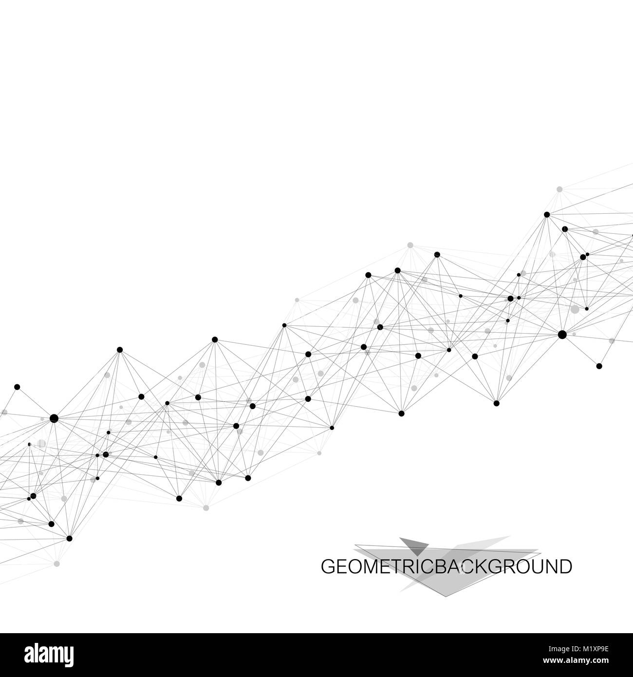Rete globale di connessione. Rete e grande per la visualizzazione di dati sullo sfondo. Global business. Illustrazione Vettoriale. Illustrazione Vettoriale