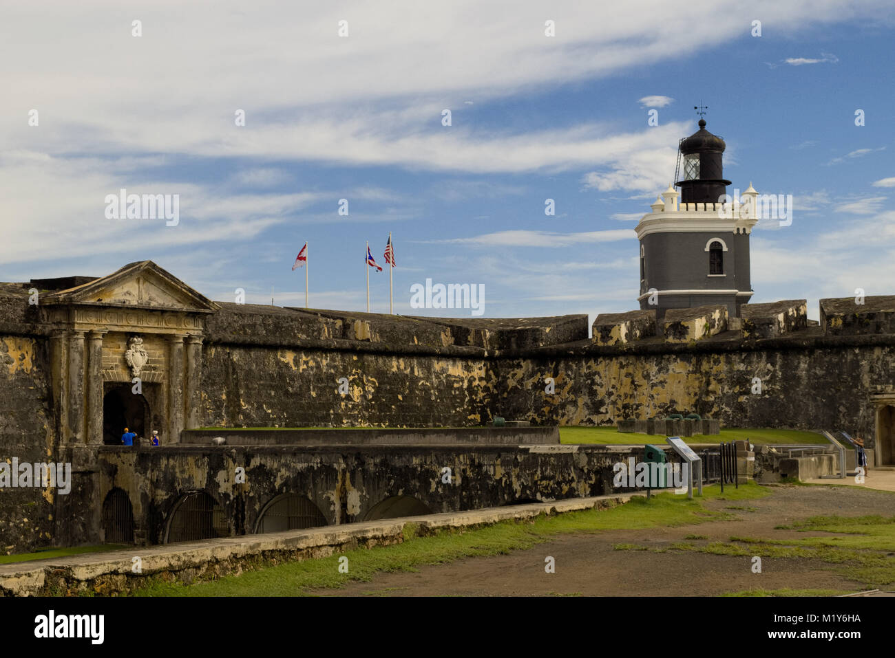 Il Morro Castello nella vecchia San Juan, Puerto Rico Foto Stock