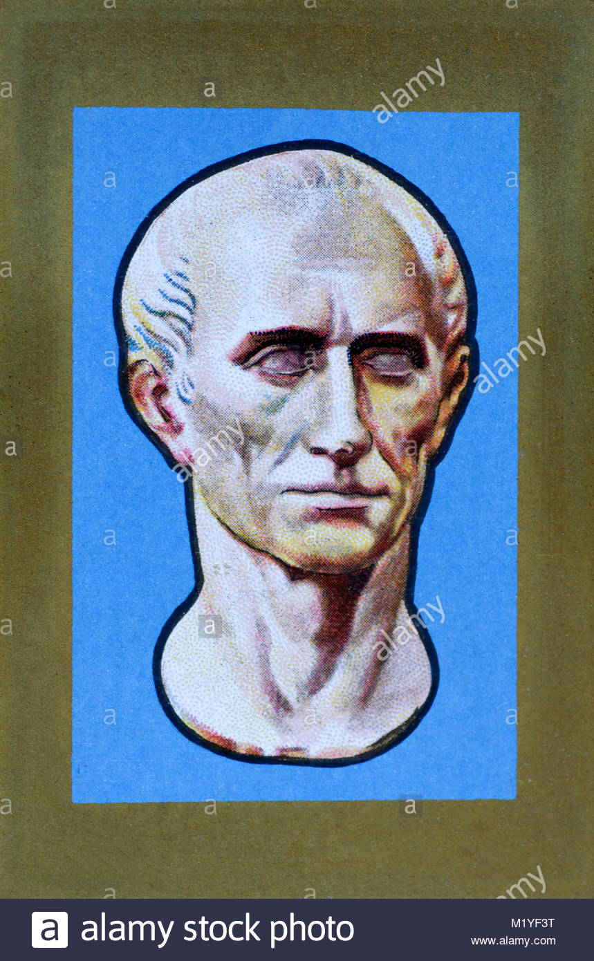 British Museum - busto di Giulio Cesare illustrazione Foto Stock