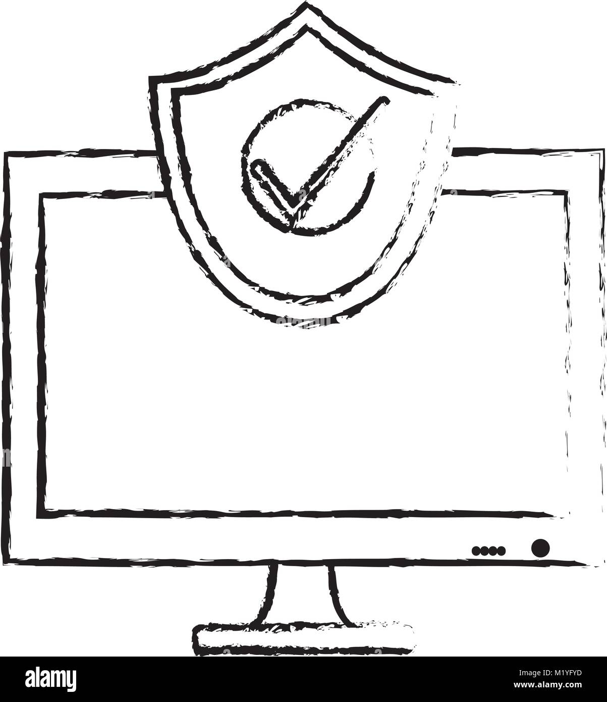 Isolato computer design Illustrazione Vettoriale