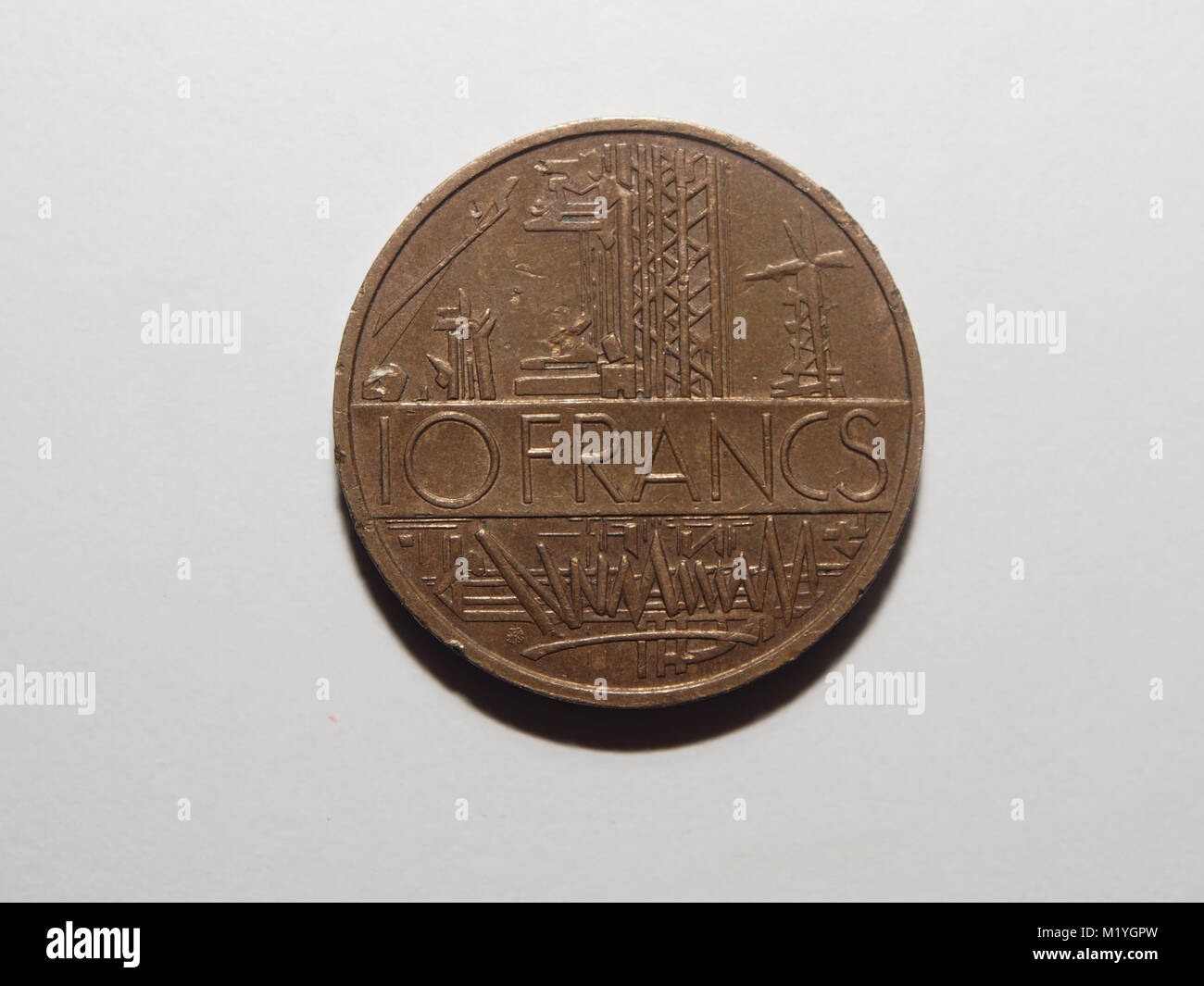Un francese 10 Franc coin Foto Stock
