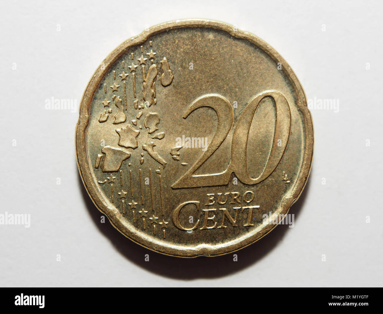 Un Euro 20 cent Foto Stock