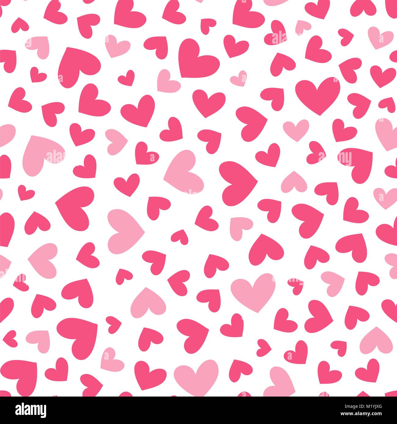 Modello senza cuciture con semplici forme di cuore in due colori. Vettore textureCan ripetizione di essere utilizzata per la carta da parati, riempimenti, sfondo della pagina web o tex Illustrazione Vettoriale