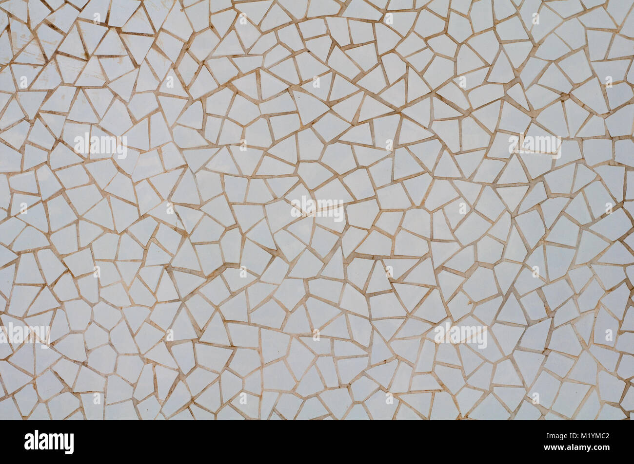 Abstract di parete bianca pietra mosaico di arte di tessitura Foto Stock