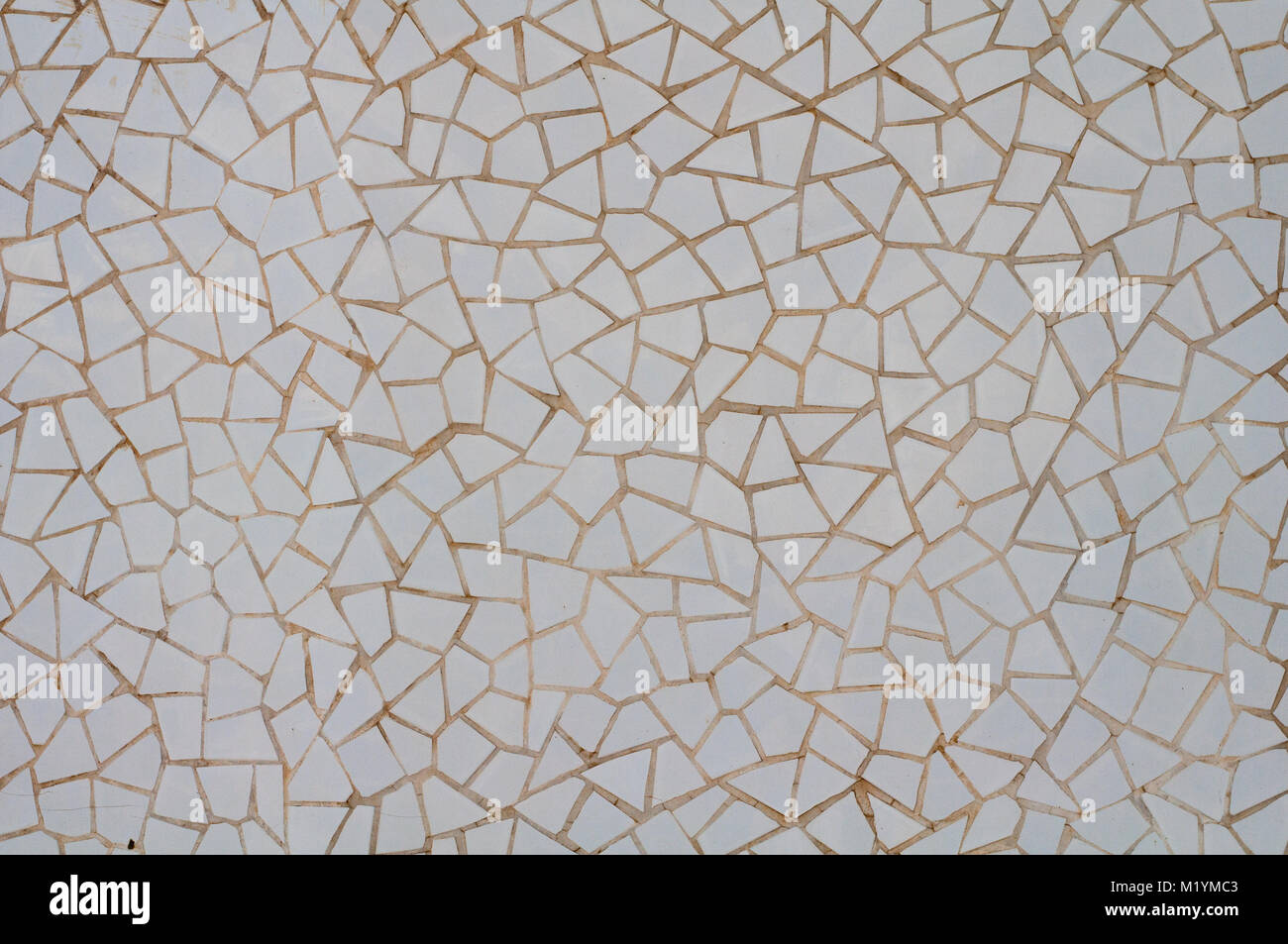 Abstract di parete bianca pietra mosaico di arte di tessitura Foto Stock