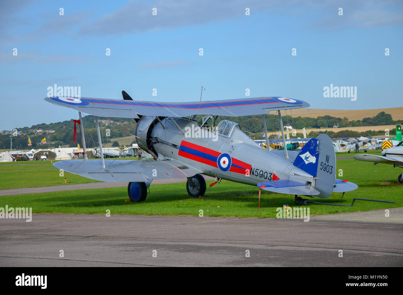 Gloster Gladiator all'aeroporto di Shoreham Foto Stock
