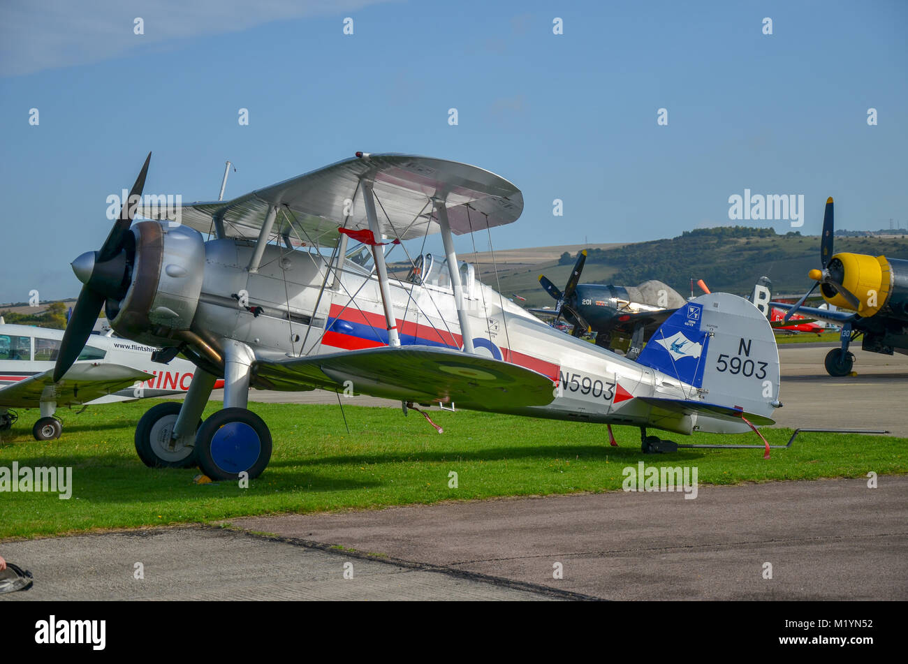 Gloster Gladiator all'aeroporto di Shoreham Foto Stock
