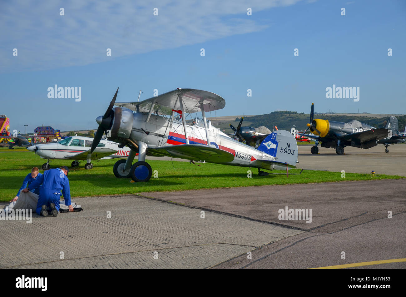 Gloster Gladiator all'aeroporto di Shoreham Foto Stock