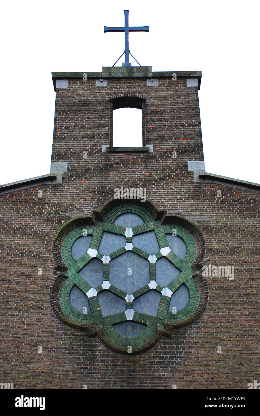 Croce sulla parte superiore di una chiesa Foto Stock