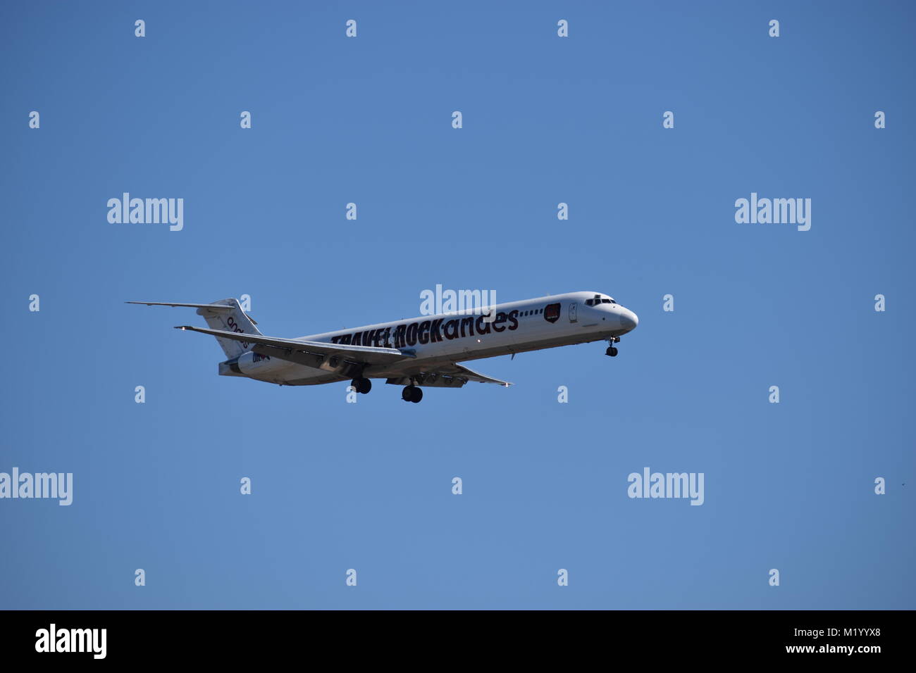 Buenos Aires/Argentina - 29-01-2018: McDonnell Douglas MD-83 velivoli di Andes Lineas Aereas approcci Aeroparque Jorge Newbery di Buenos Aires Foto Stock