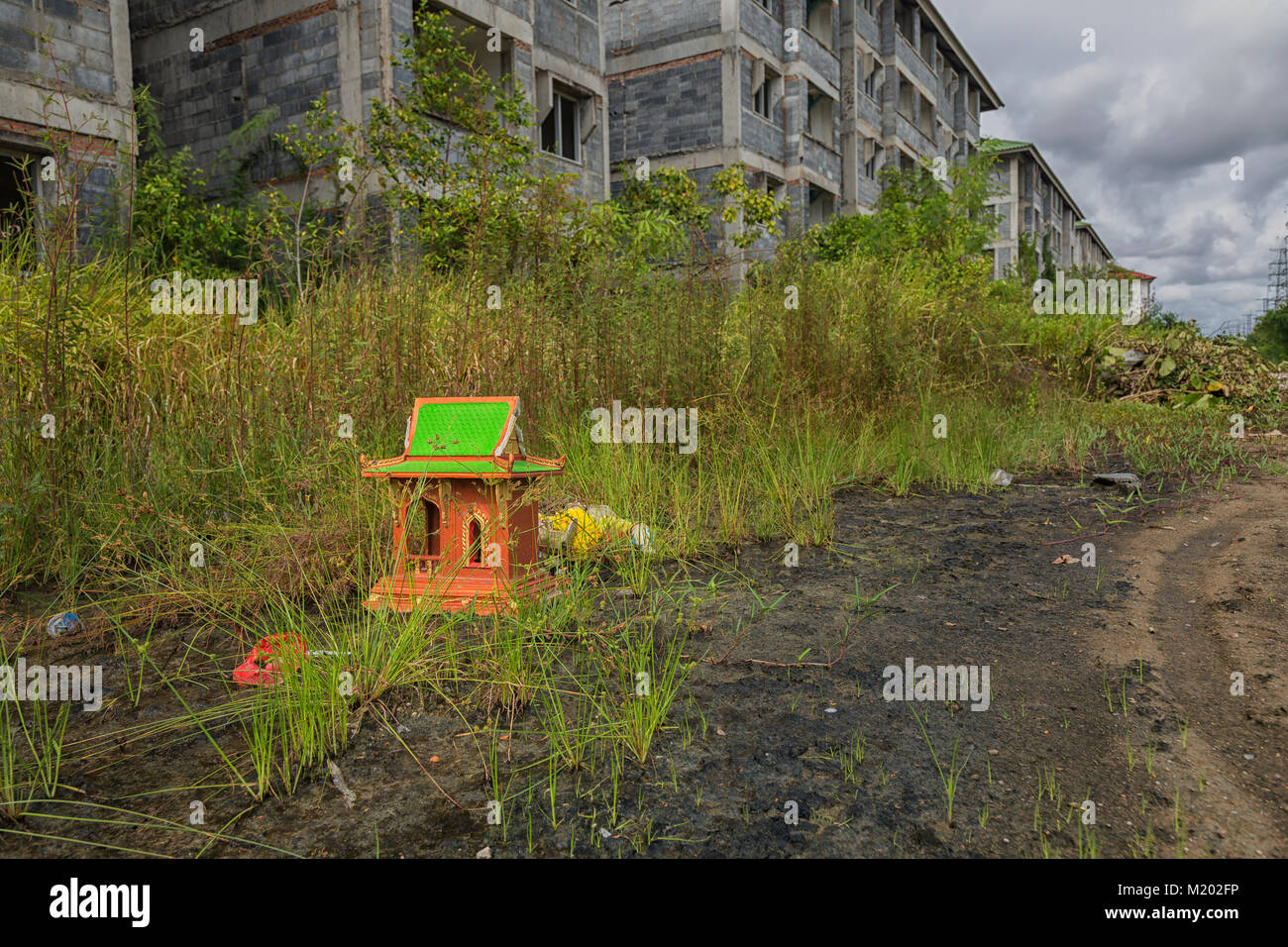 Girato in un appartamento abbandonato sito in Thailandia, Sud-est asiatico Foto Stock