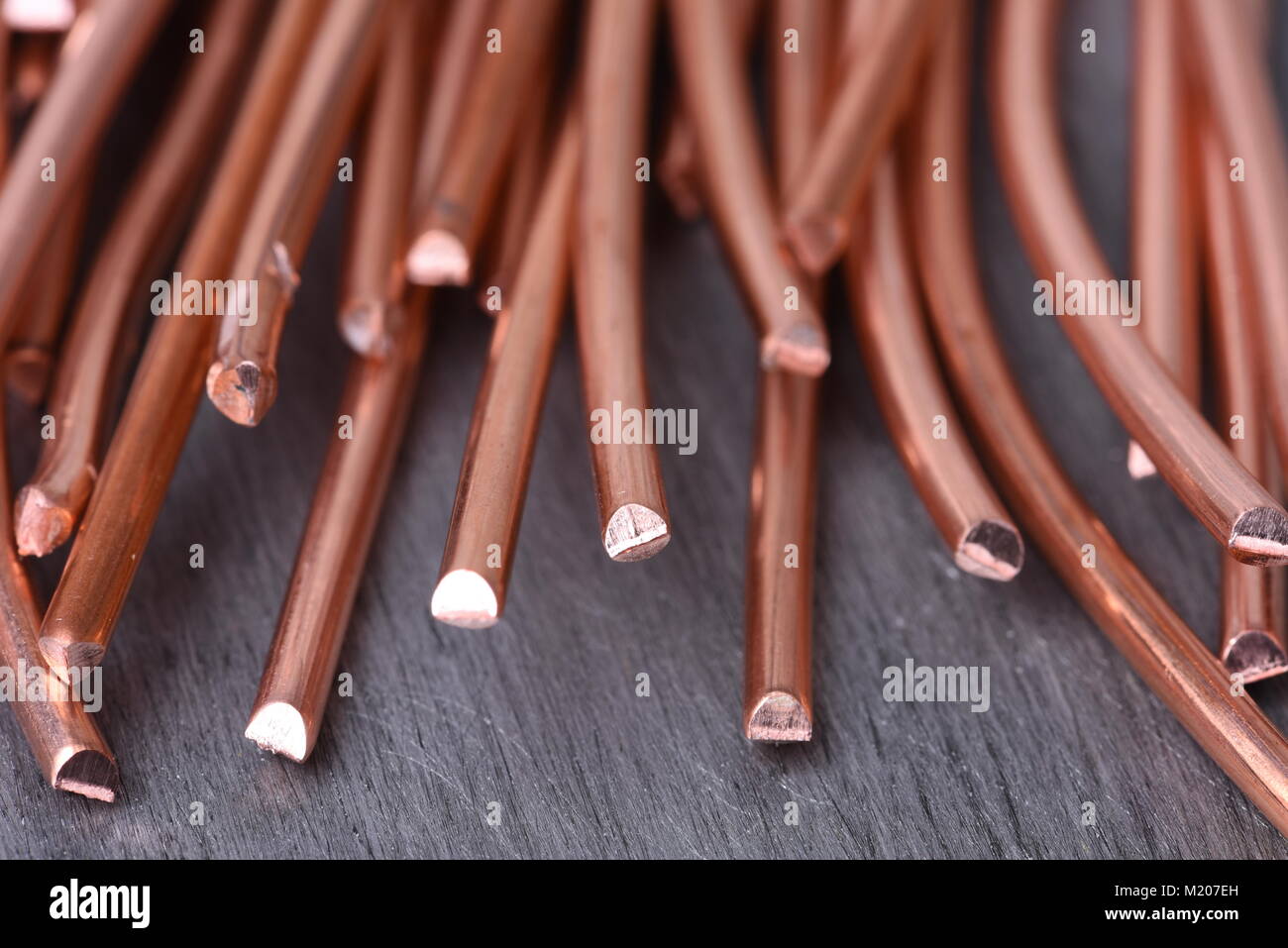 Filo di rame nell industria dell energia Foto Stock
