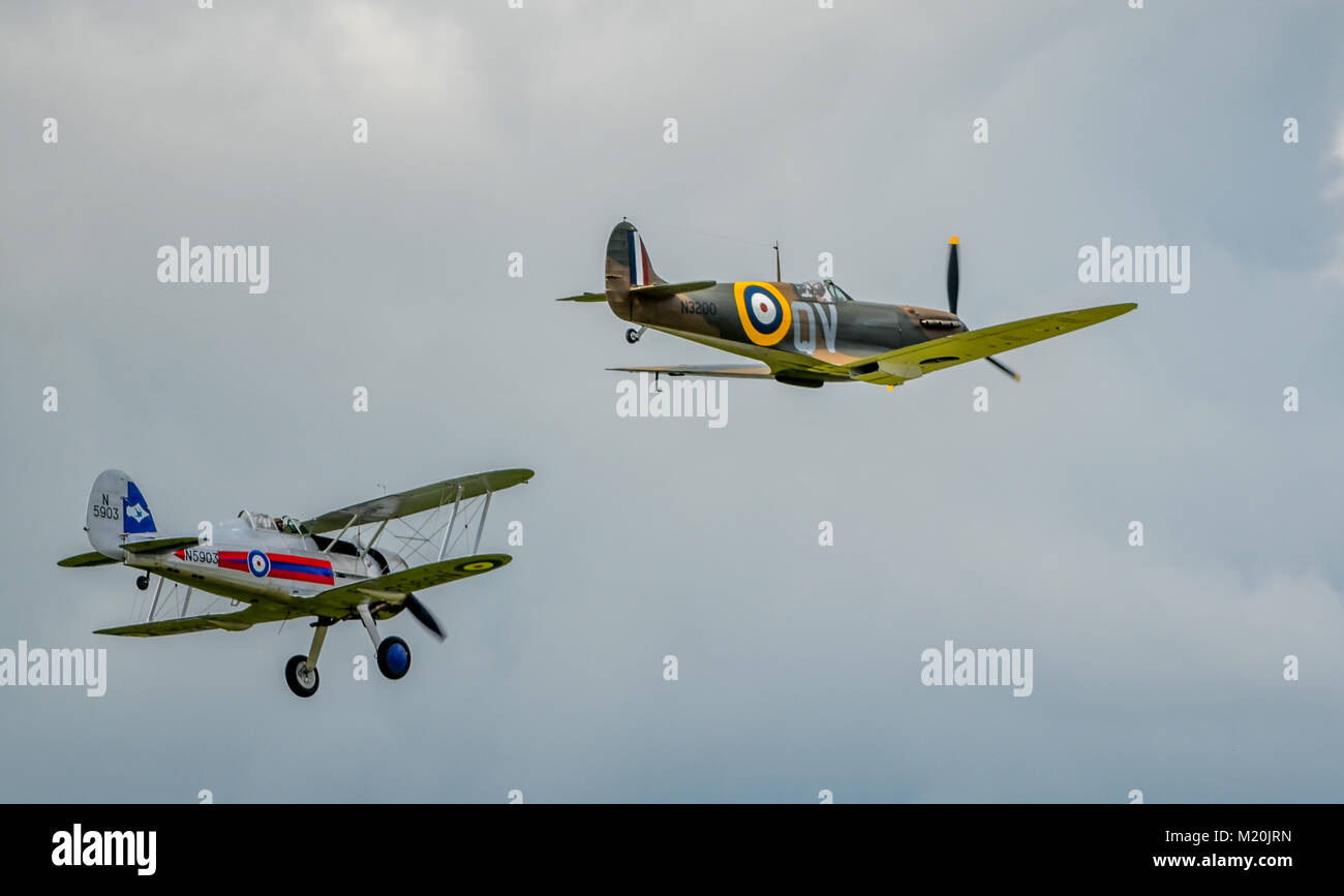 RAF combattenti del 1939 a Shoreham Airshow di Foto Stock