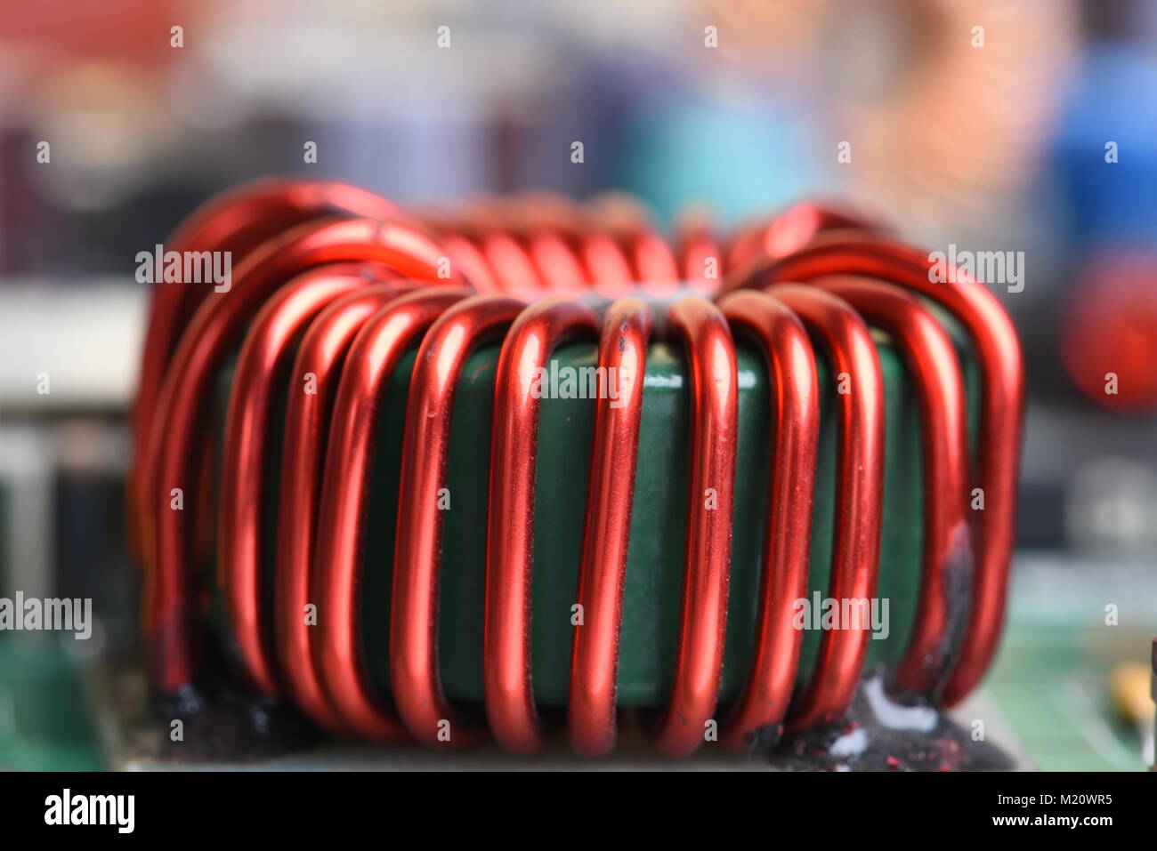 Bobina di rame induttore Foto Stock