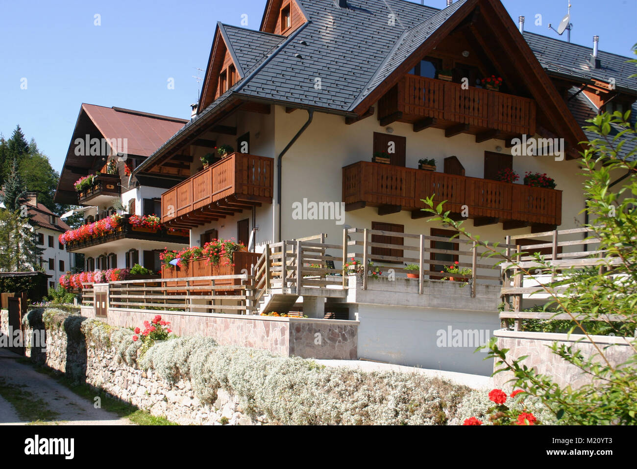 Hotel a Ravascletto, Italia Foto Stock