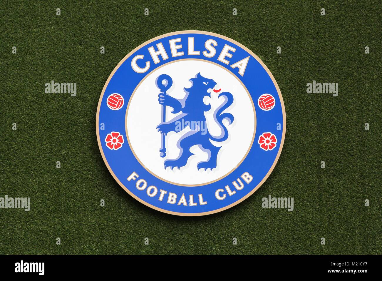 Targa Segnale Stradale Chelsea FC Ufficiale 40x18 Cm - Decorazione Da Parete Per Tifosi, Bianco