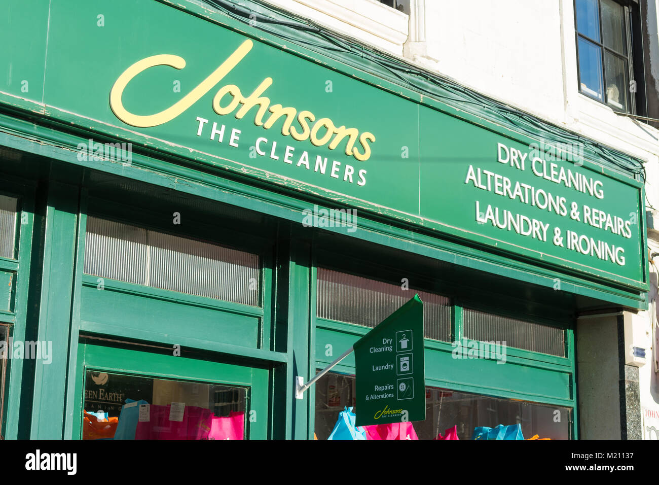 La Johnsons i pulitori segno Foto Stock