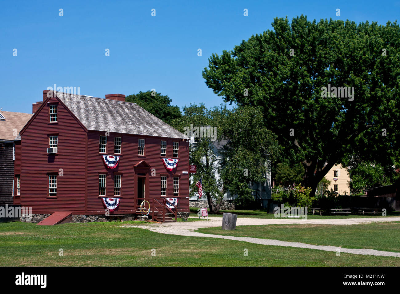 Portsmouth New Hampshire: Strawbery Banke Museum a Pozza Dock , Jones House Foto Stock