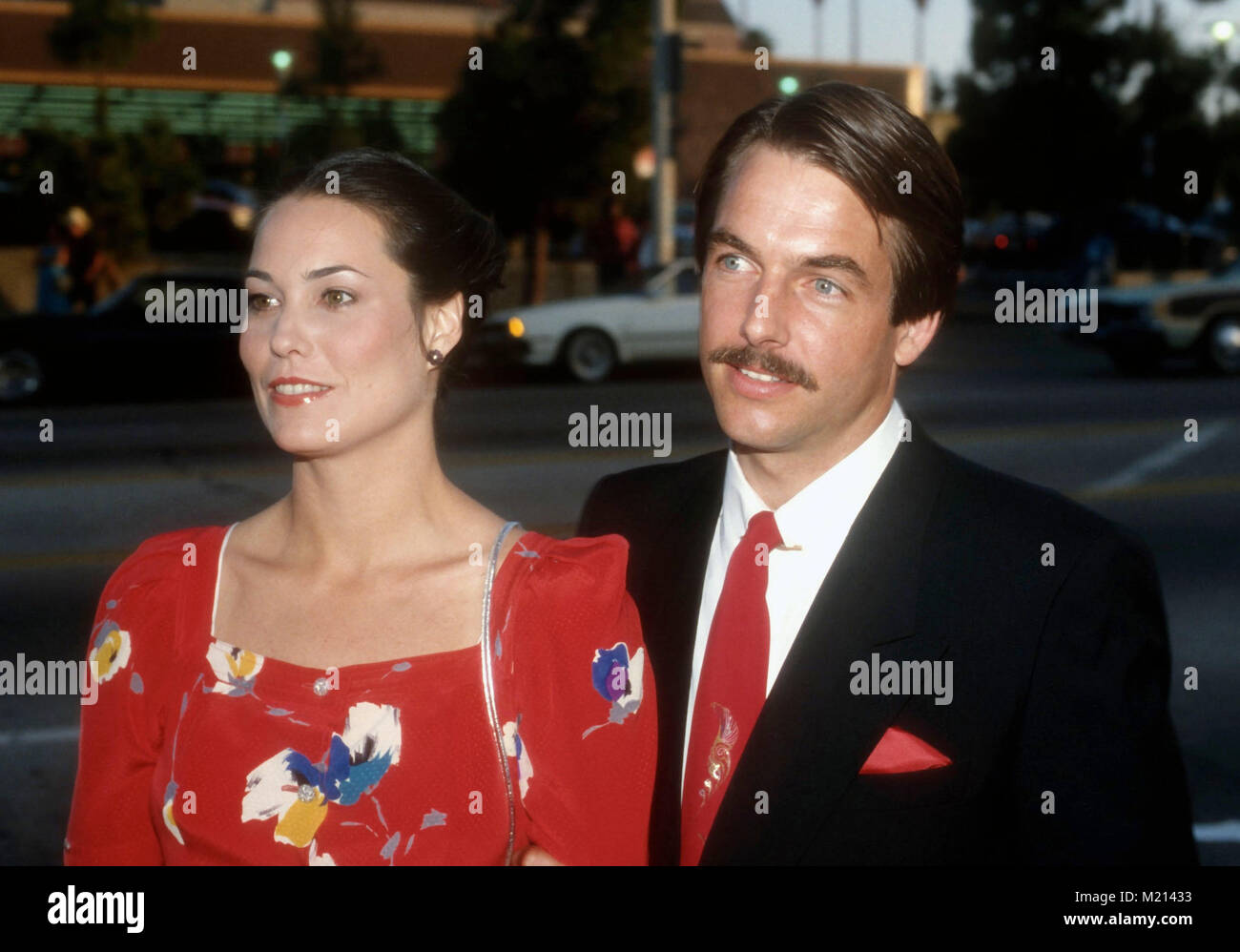 WEST HOLLYWOOD, CA - 17 Maggio: (L-R) Cristina Raines e attore Mark Harmon assiste la NBC party al Chasen su maggio 17, 1981 in West Hollywood, California. Foto di Barry re/Alamy Stock Photo Foto Stock