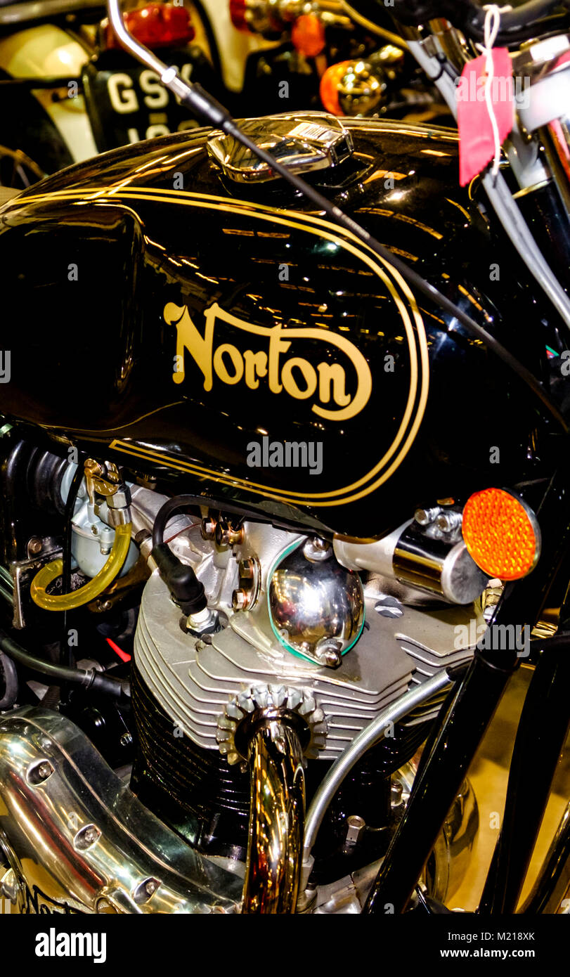 Xxxviii Carole Nash Bristol Classic Bike Show al bagno e West showground Shepton Mallet Somerset England Regno Unito Norton comando Foto Stock