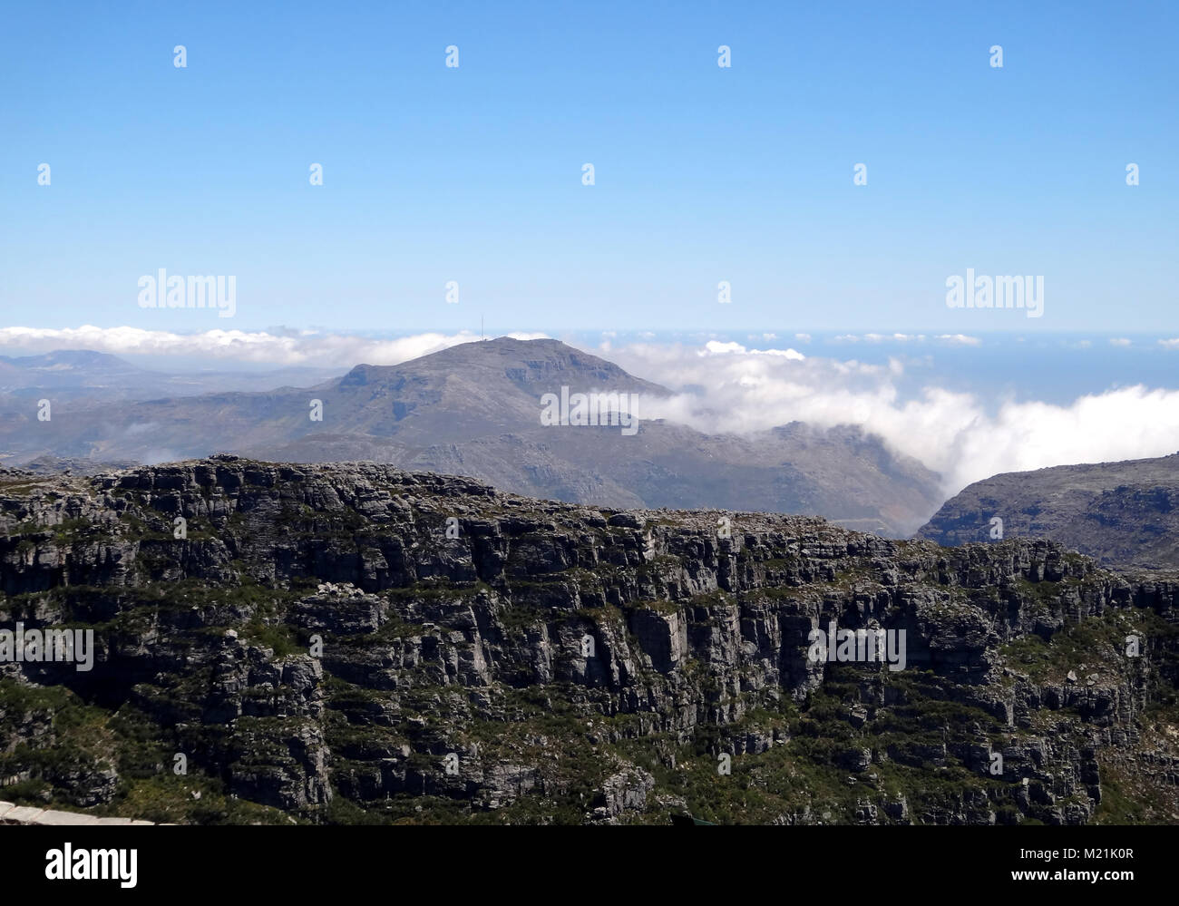 Cape Town vista dal monte Table Foto Stock