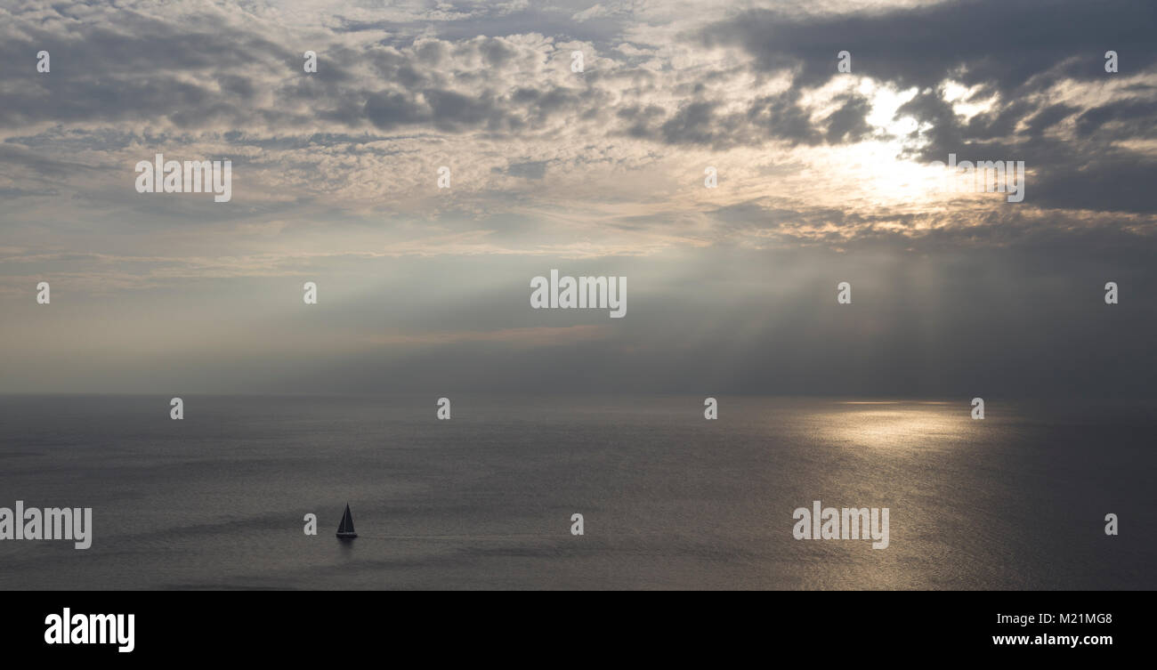 Una barca in mare Foto Stock