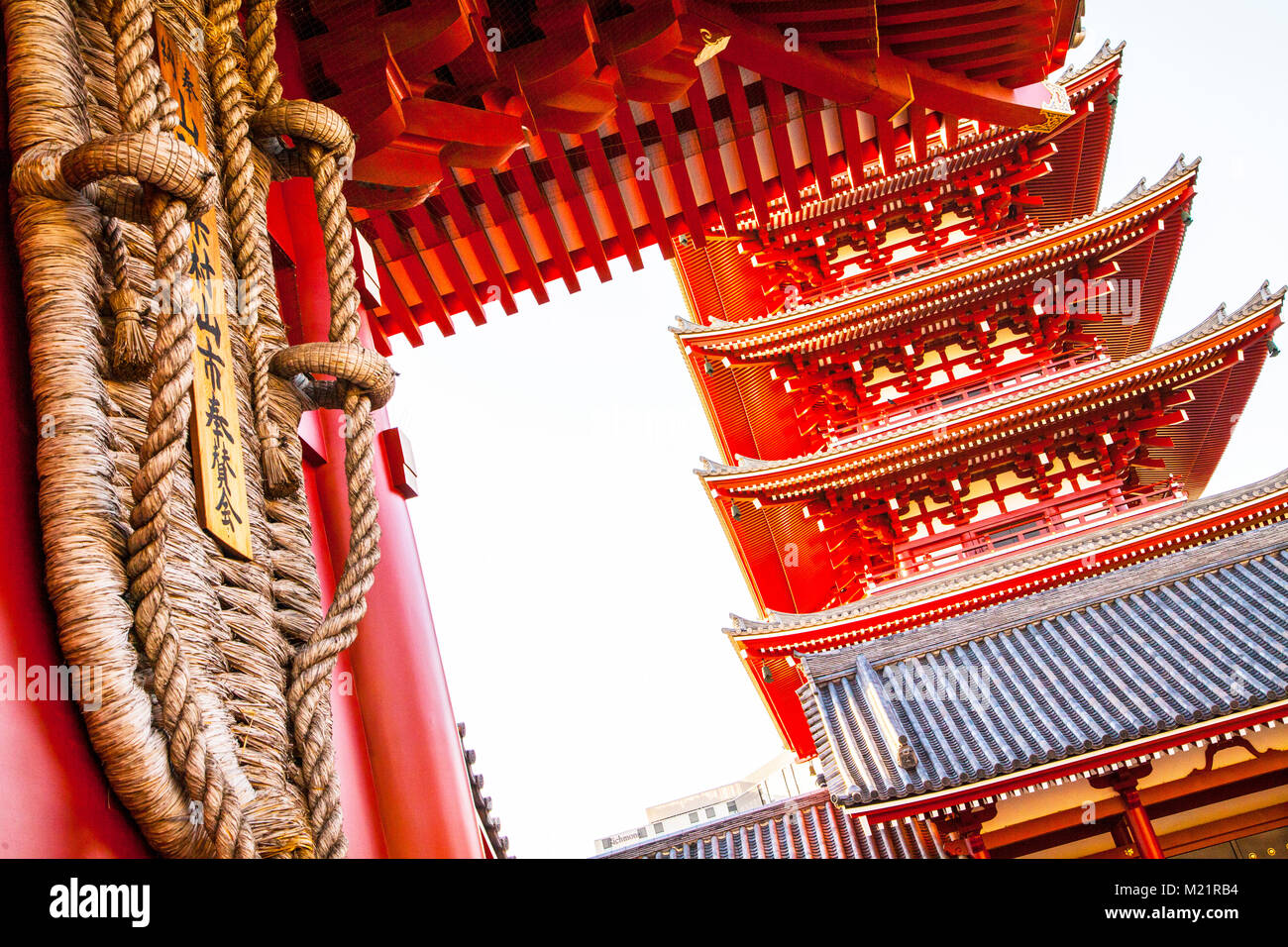 Tempio motivi a Tokyo Giappone Foto Stock