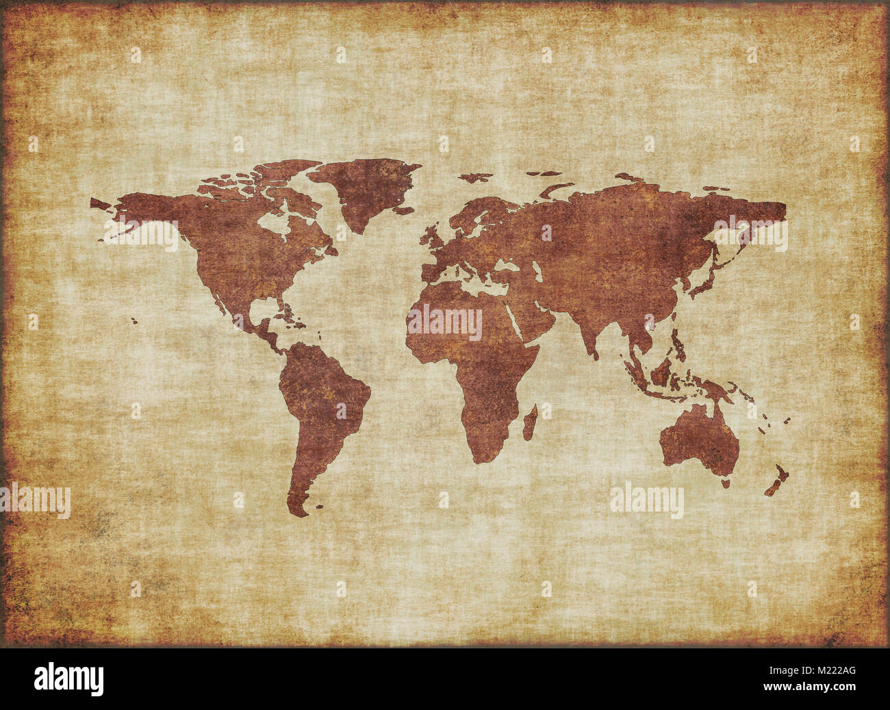 Classic Vintage old world map Foto Stock