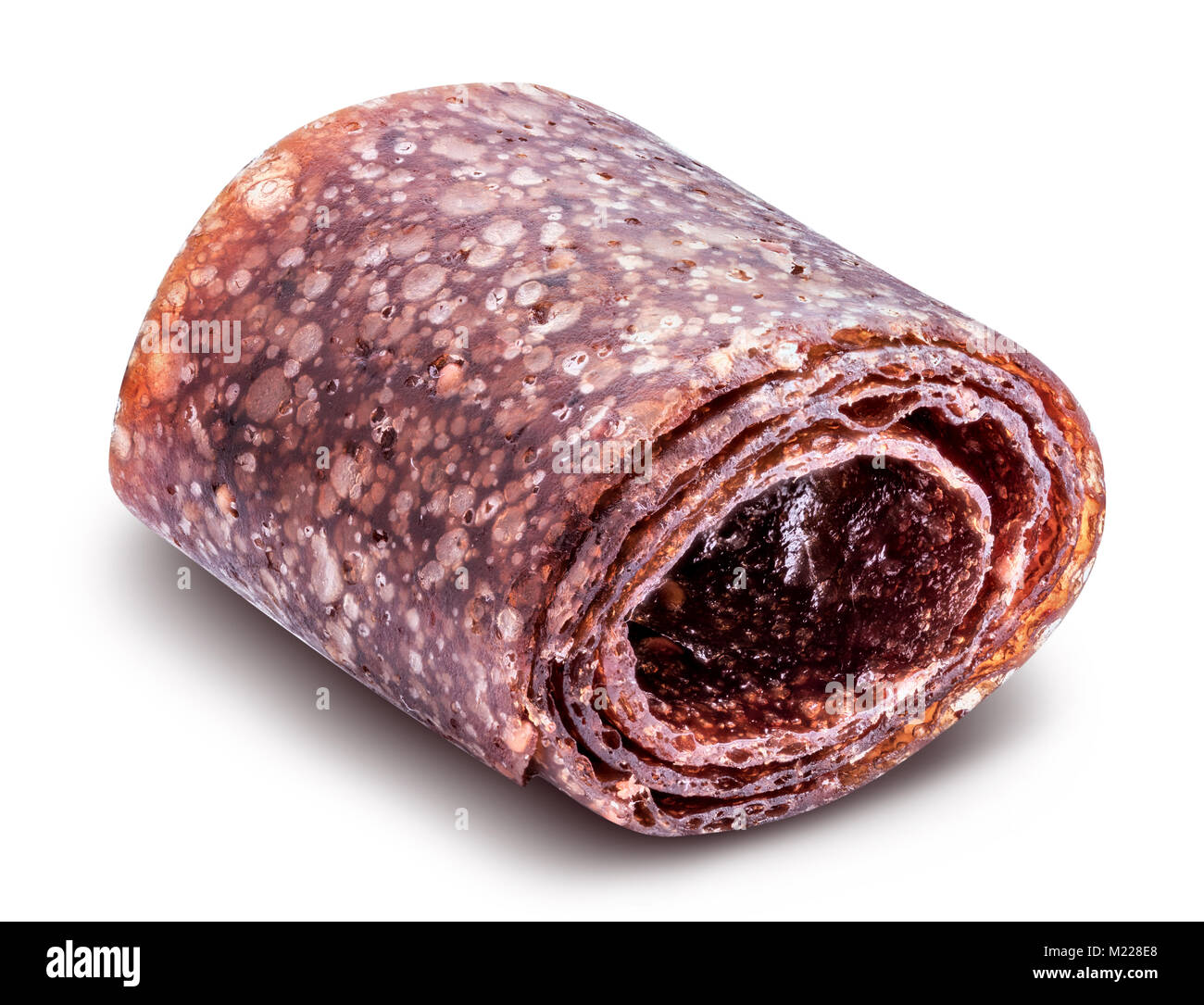 Dolce isolato purea di frutta pastila con tracciato di ritaglio Foto Stock
