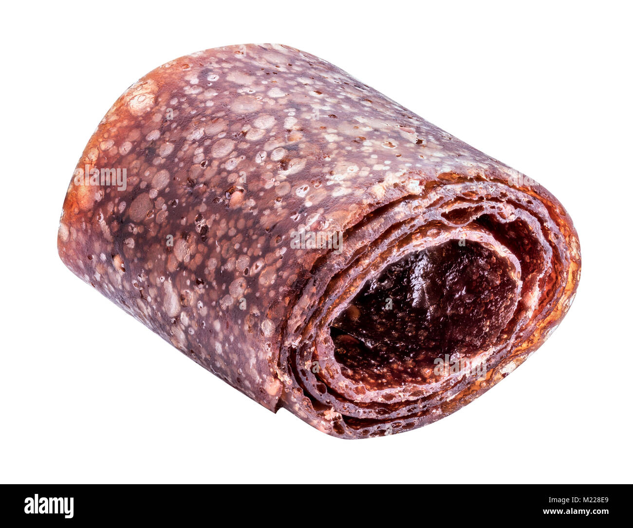 Dolce isolato purea di frutta pastila con tracciato di ritaglio Foto Stock