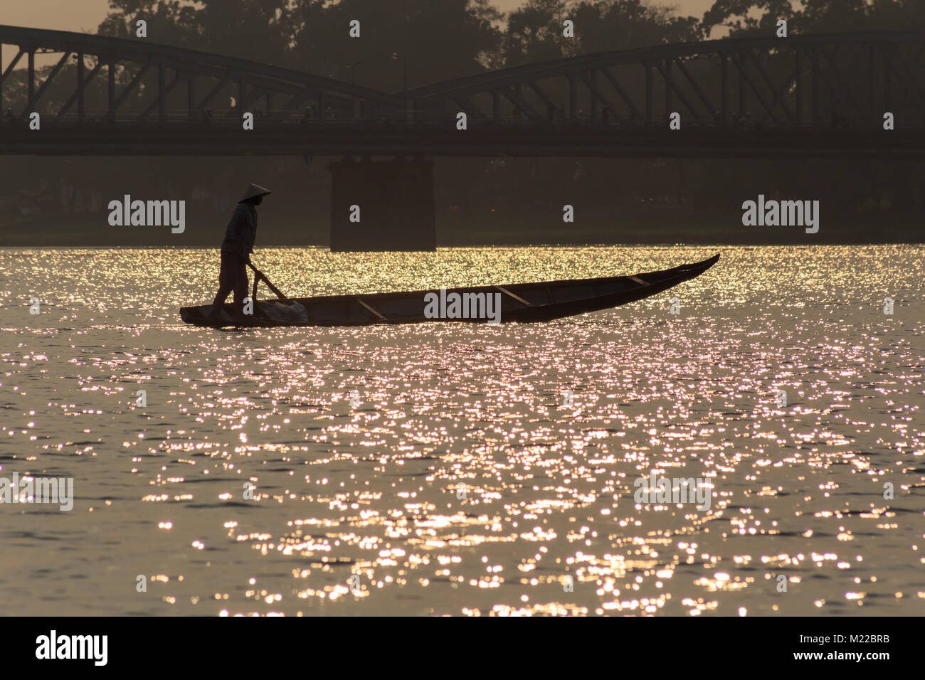 Una waterman sul fiume Foto Stock