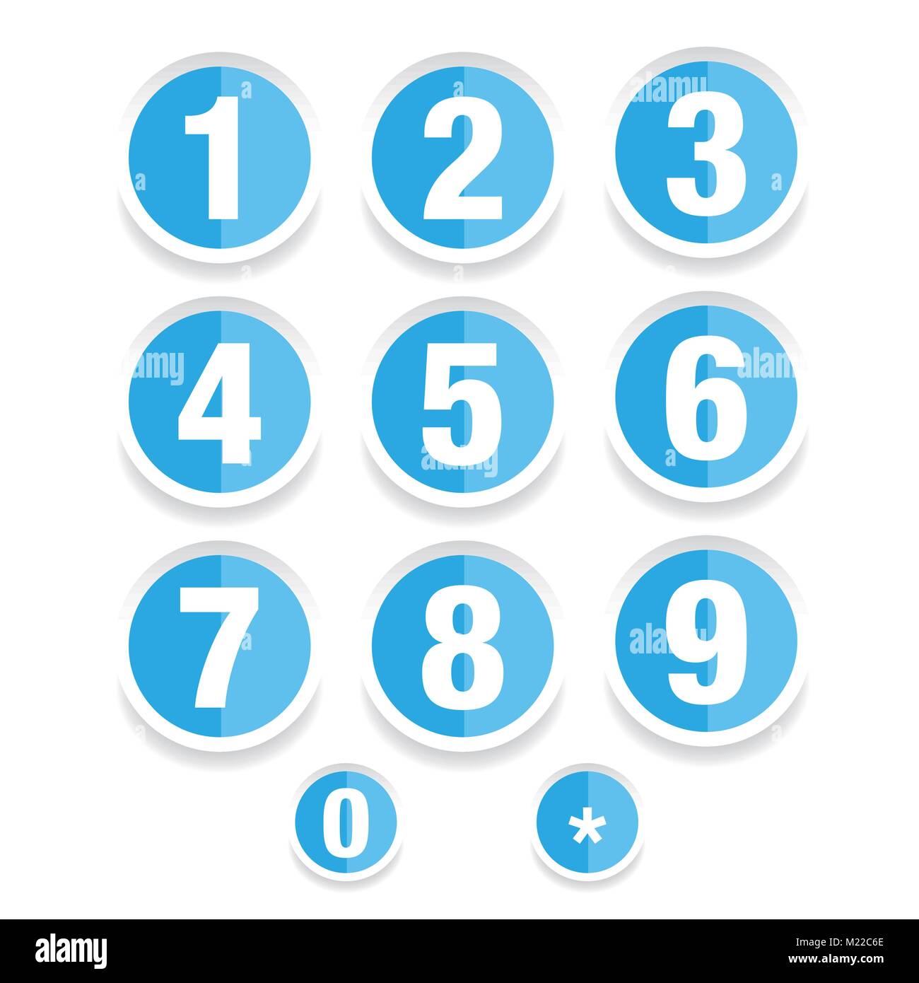 Impostare il numero di etichetta del vettore Illustrazione Vettoriale