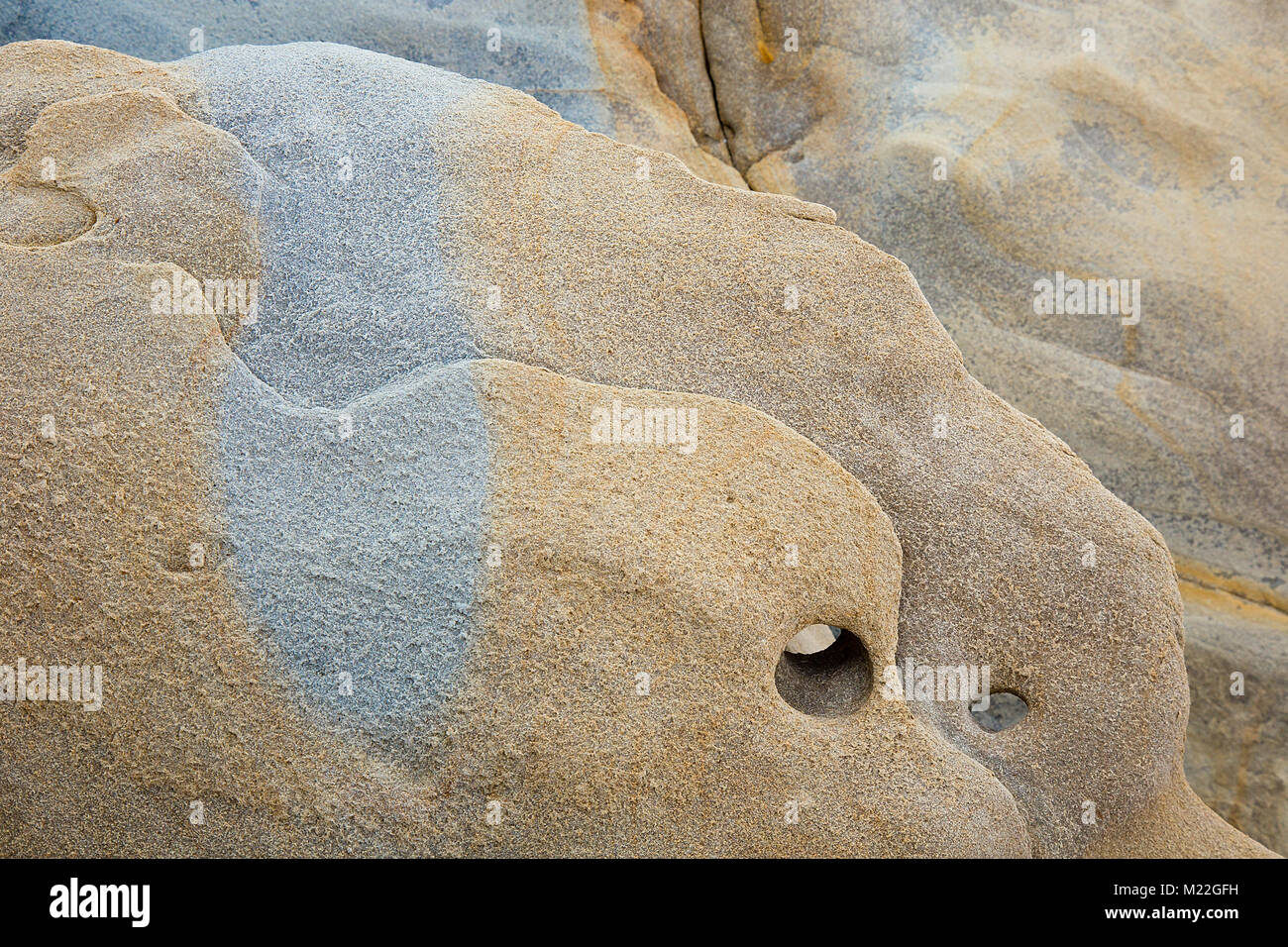 Stone texture di sfondo - Foro di colori e texture di pietra di Brawn e grigio blu rock - foro e tessitura diagonale - sfondo Foto Stock