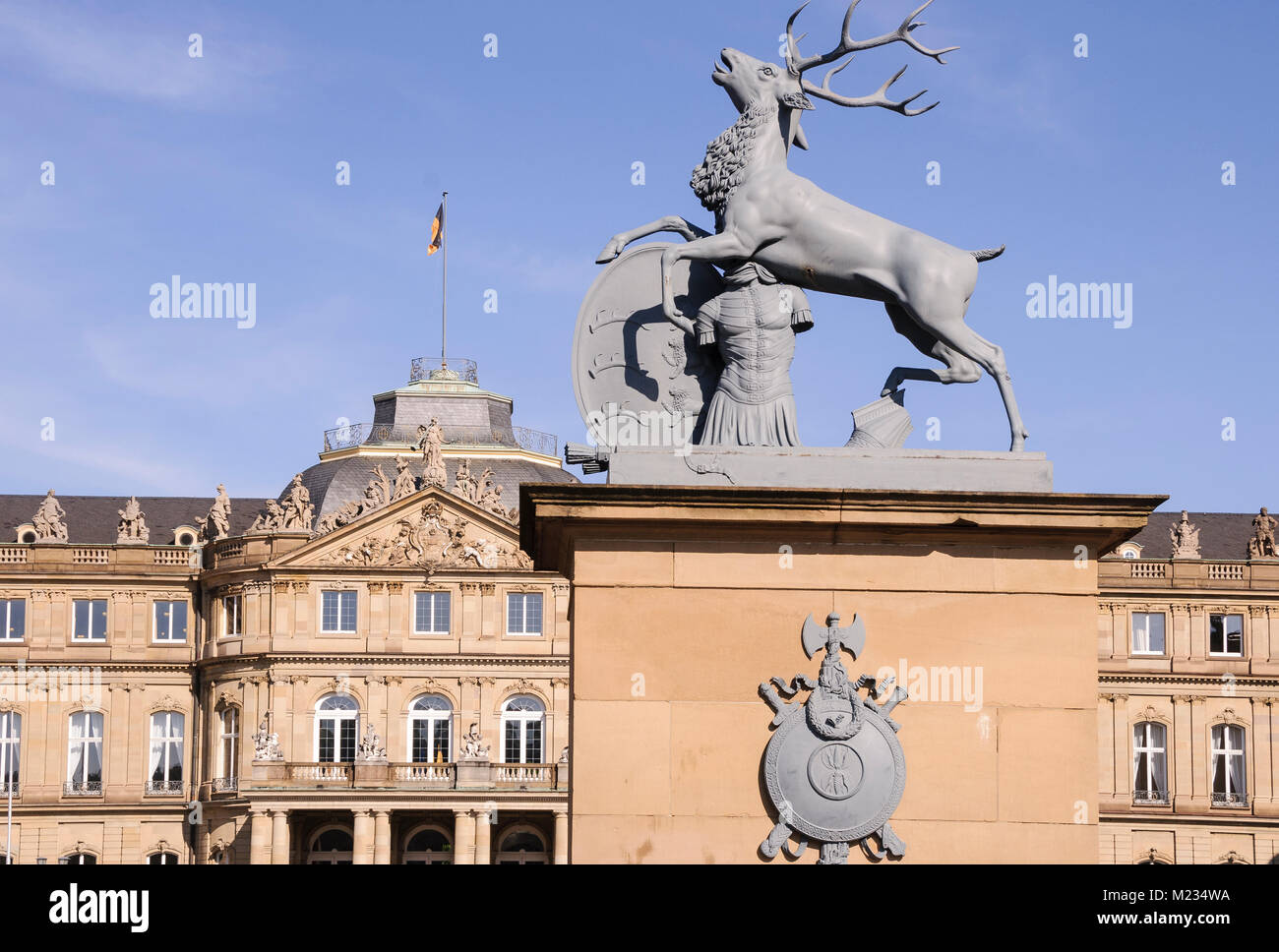 Schlossplatz Stuttgart, Baden-Württemberg, Deutschland, Europa Foto Stock