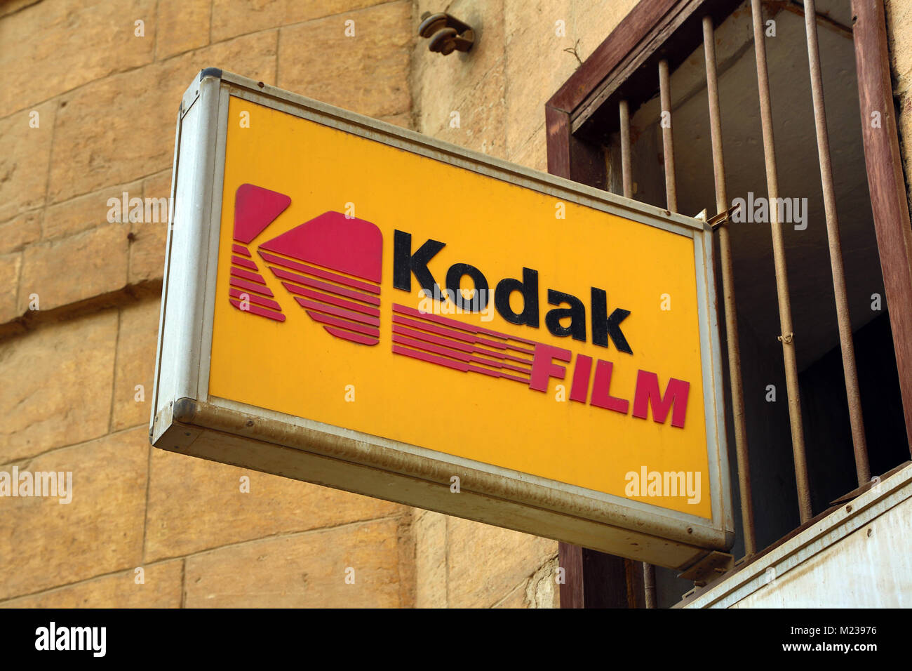 Pellicola Kodak pubblicità segno del Cairo in Egitto Foto Stock