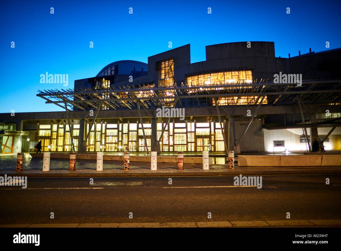 Edimburgo capitale della Scozia, il parlamento scozzese si trova nella zona di Holyrood Foto Stock