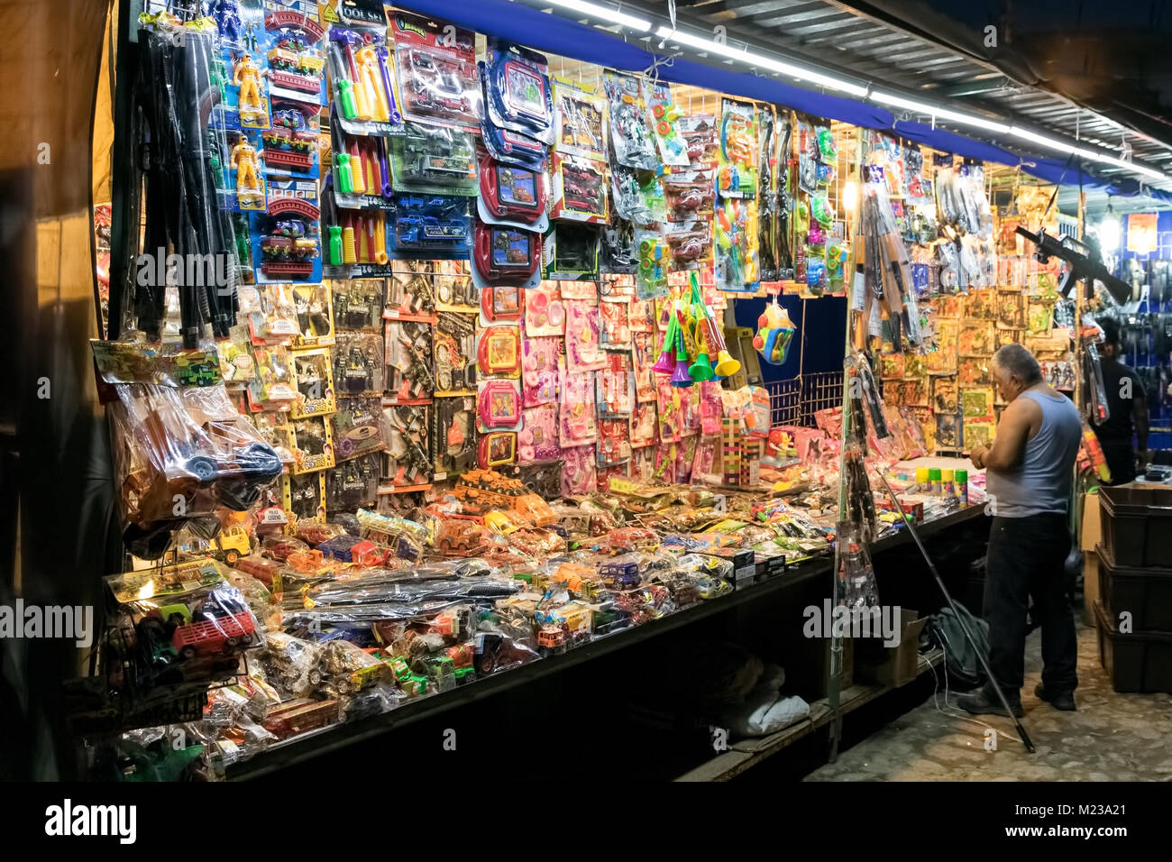 Scena di strada in Bucerias, Nayarit, Messico. Durante l'annuale Festa Patronale. Foto Stock