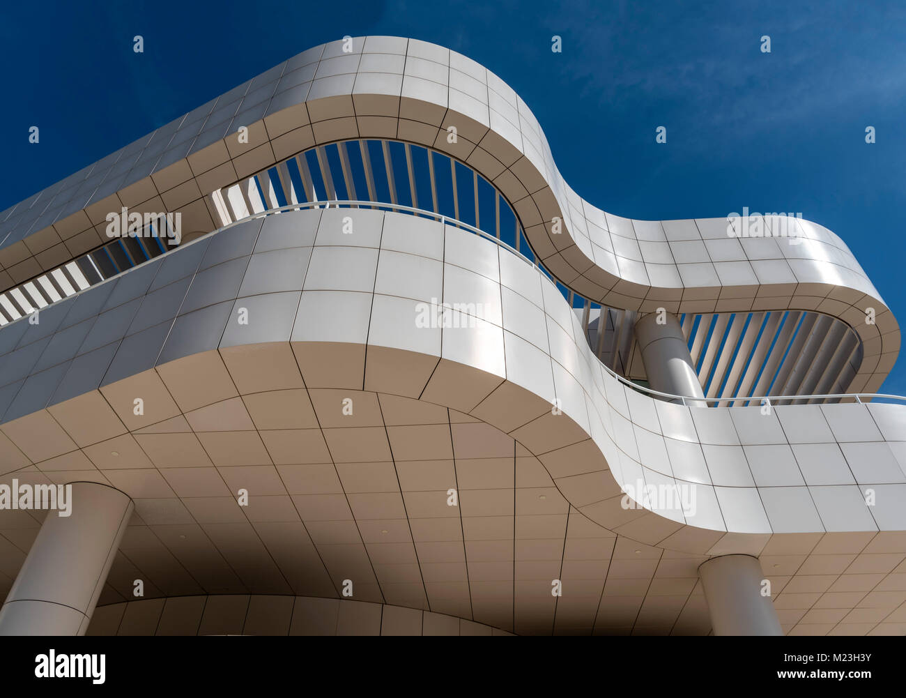 Facciata del Centro Getty Museum di Los Angeles in California Foto Stock