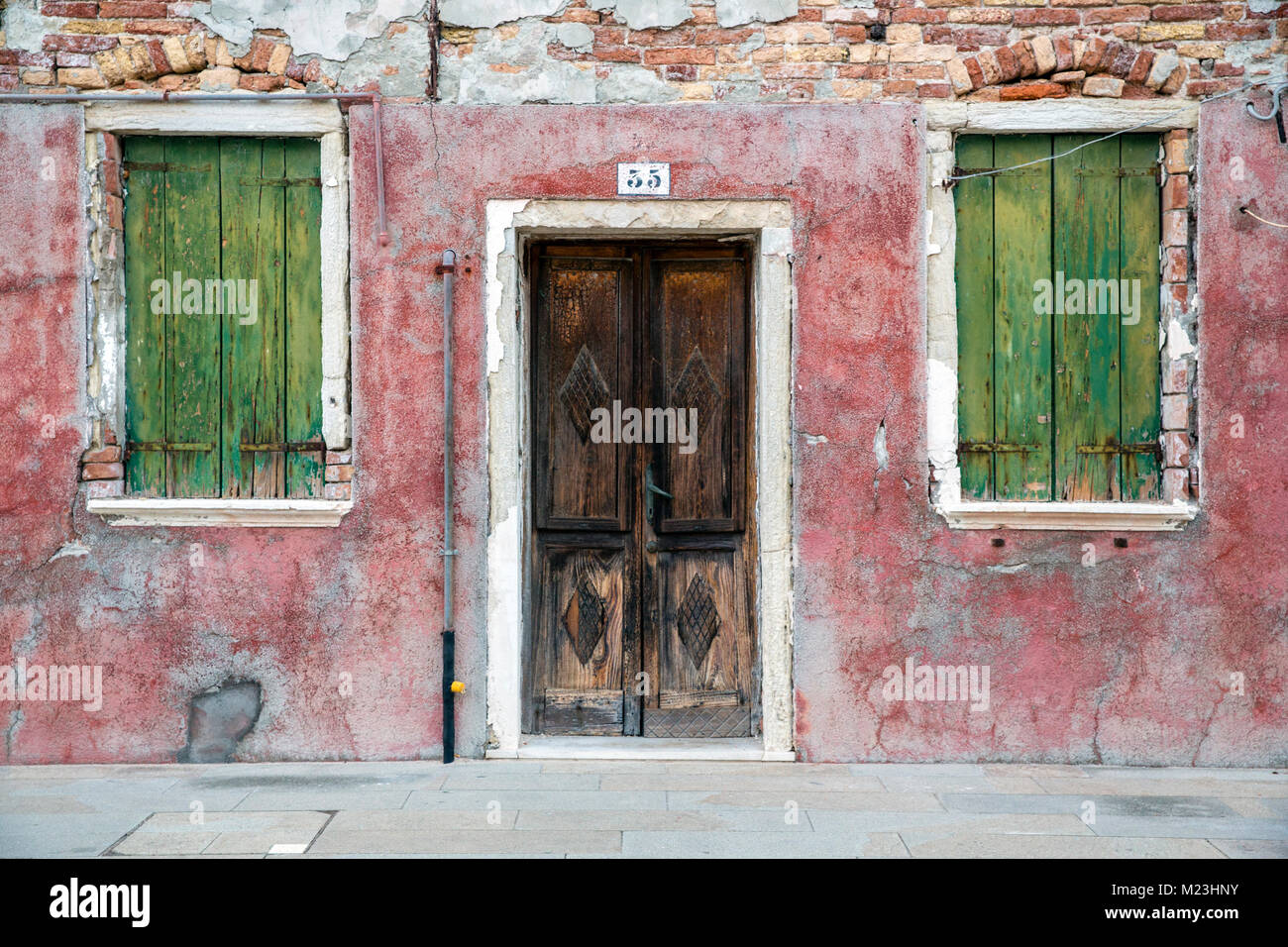 Pittoresca isola di Burano, Italia Foto Stock