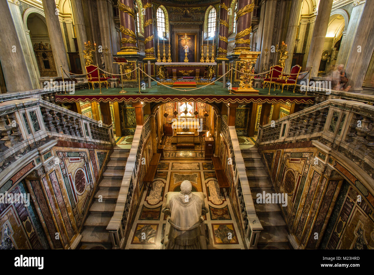 Basilica di Santa Maria Maggiore interno, Roma, Italia Foto Stock