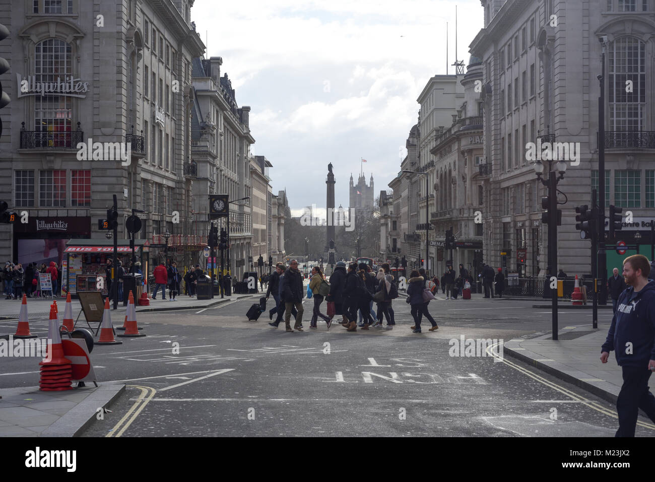Regents Street street view Londra,UK. Foto Stock