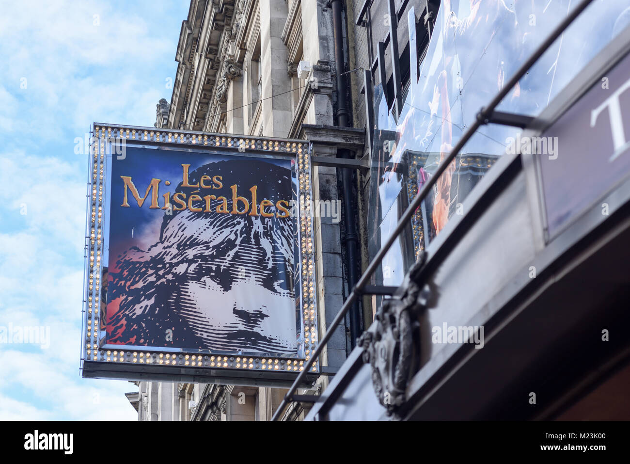 Les Miserables Musical che mostra al Queens Theatre London,UK. Foto Stock