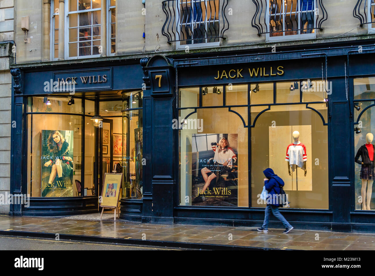 Shop facciata di Jack Wills negozio di abbigliamento, Oxford. Feb 2018. Foto Stock