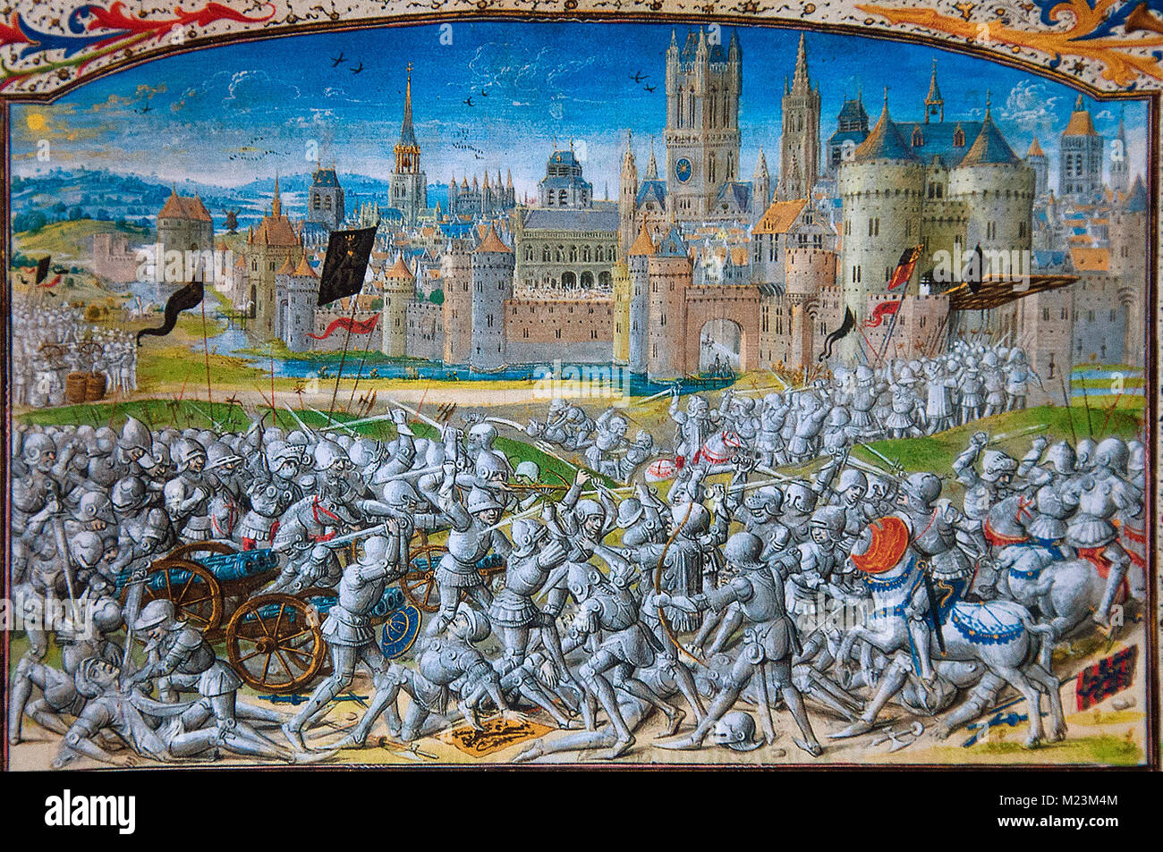 La battaglia a Beverhoutsveld, 1382 Foto Stock