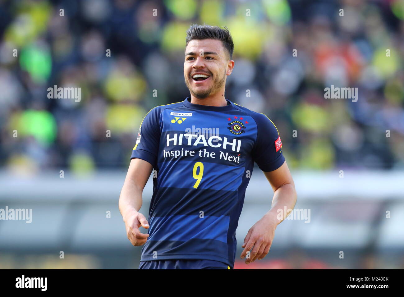 Chiba, Giappone. 4 febbraio, 2018. Cristiano (Reysol) Calcio/Calcetto : 2018 J.League pre-stagione partita tra JEF United Chiba 1-4 Kashiwa Reysol a Fukuda Denshi Arena di Chiba, Giappone . Credito: Naoki Nishimura AFLO/sport/Alamy Live News Foto Stock