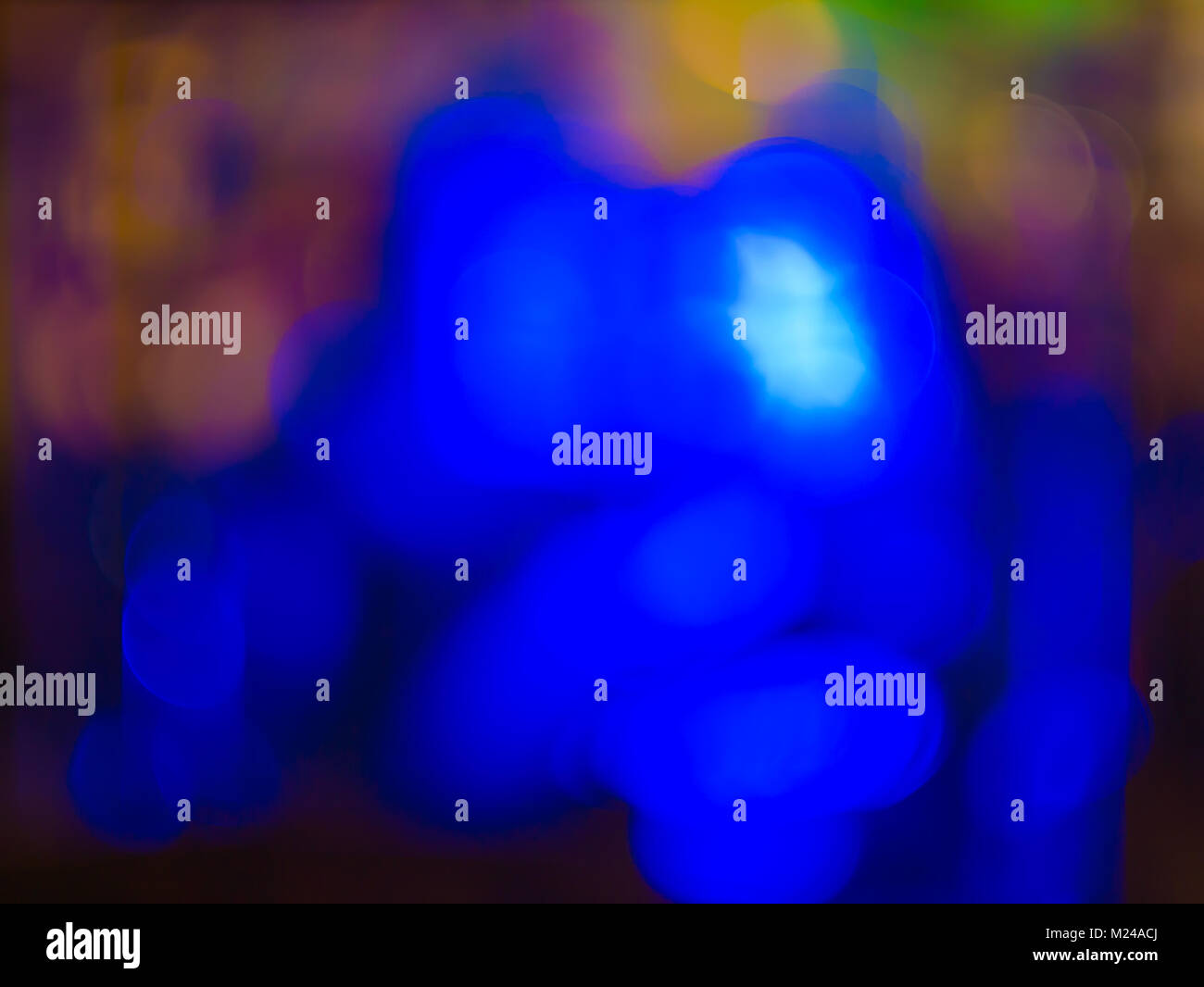 Abstract colorato bokeh di fondo dal de illuminazione messa a fuoco di notte Foto Stock