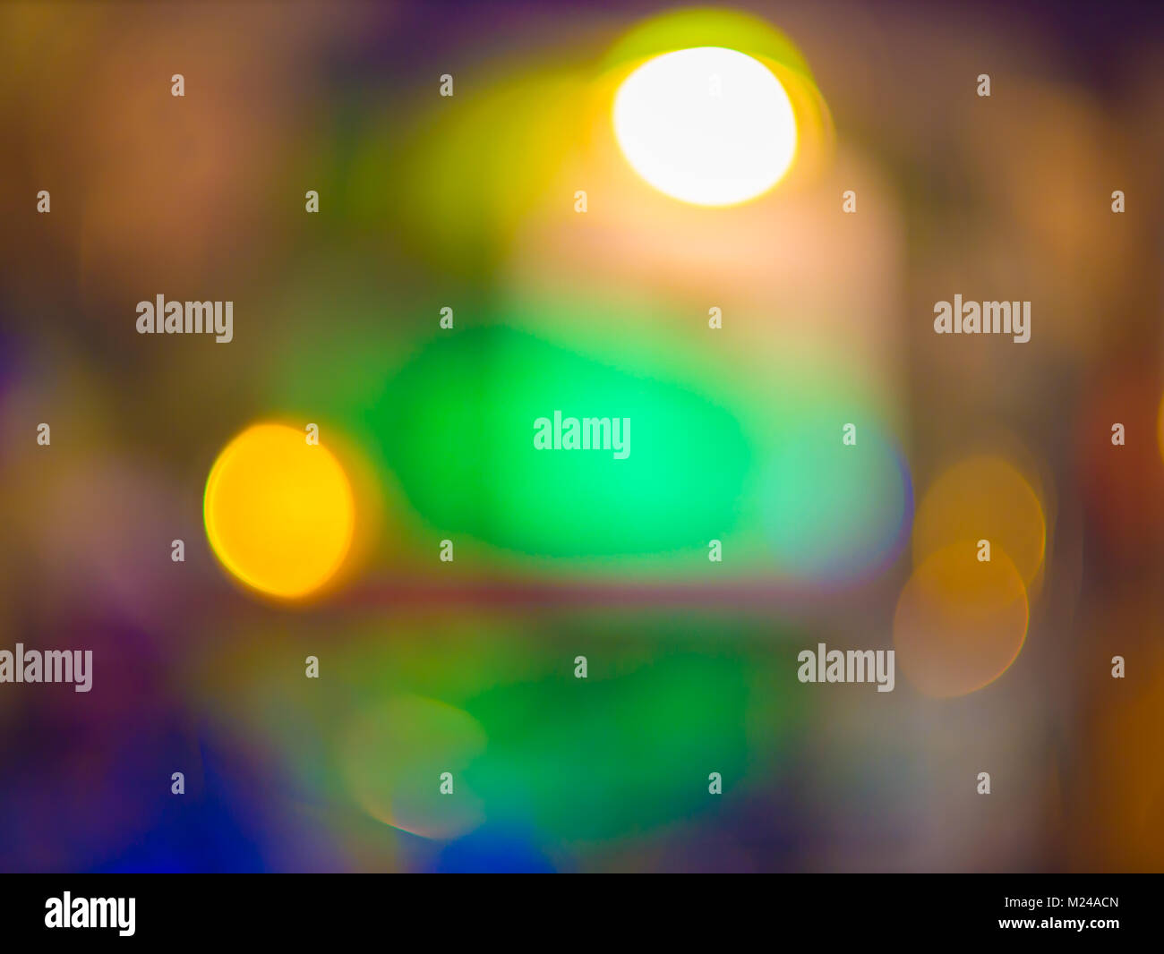 Abstract colorato bokeh di fondo dal de illuminazione messa a fuoco di notte Foto Stock