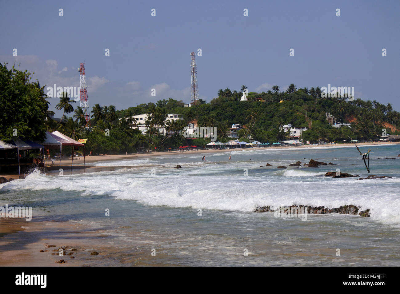 Vicino la Spiaggia di onde in Sri Lanka Foto Stock