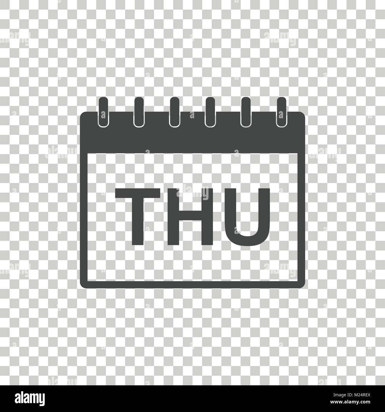 Giovedì calendario pagina icona pittogramma. Semplice piatto pittogramma per business, marketing, internet concetto. Moderno e alla moda di simboli vettoriali per il web sito desig Illustrazione Vettoriale