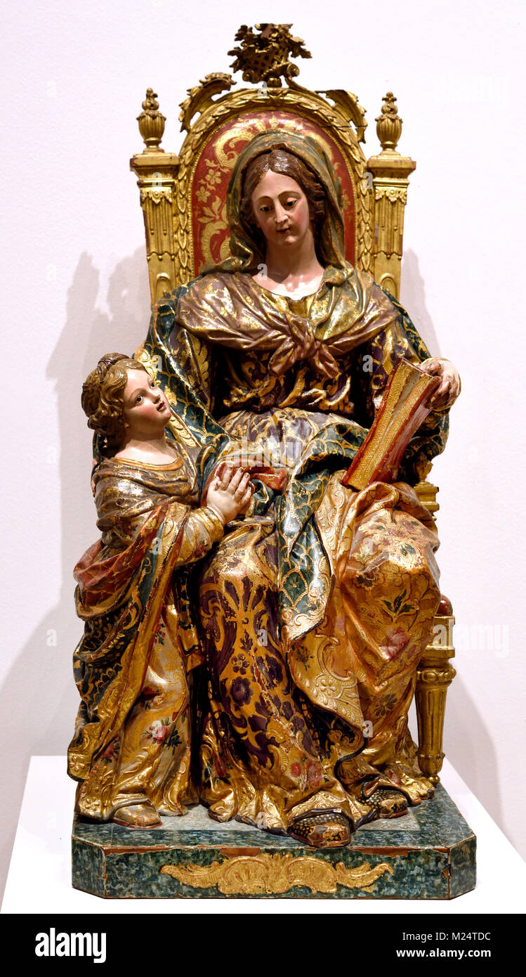 Sant'Anna e della Vergine, 1783-84, Joaquim Machado de Castro, José de Abreu fare O , Tomas Lopes, portugese, Portogallo, Foto Stock